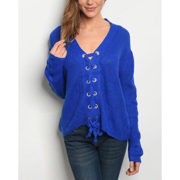 💙💙Royal Blue knit Sweater 💙💙 - Picture 3 of 4